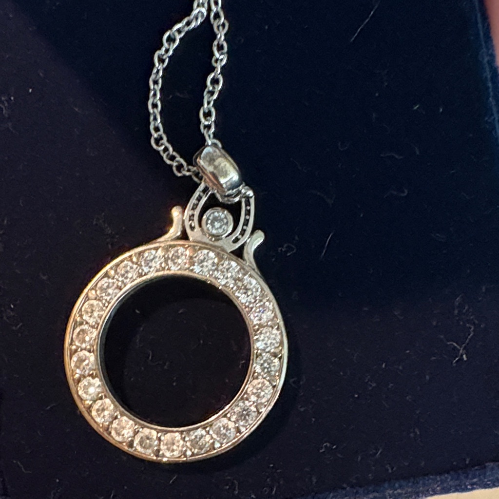 Montana Silversmiths Silver Circle Horseshoe Pendant Necklace 39$